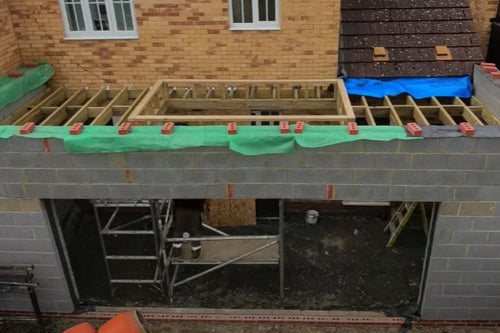 Ongoing rear home extension with steel lintel and timber joists designed by ProStructural Design